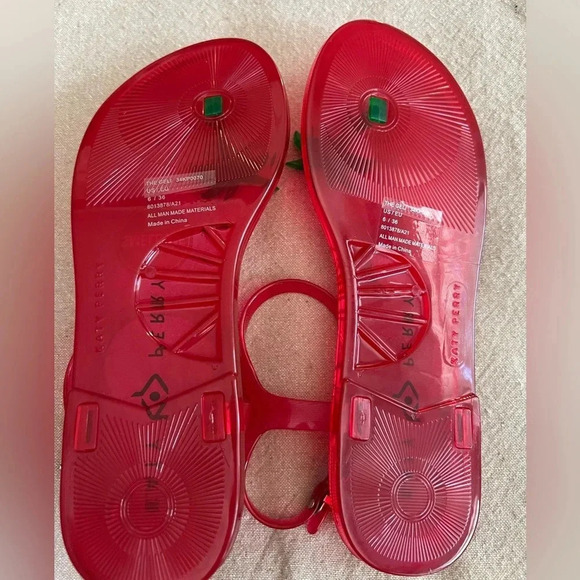 Katy Perry The Geli Sandal Red with Palm Tree NEW Size 6 - Picture 7 of 9